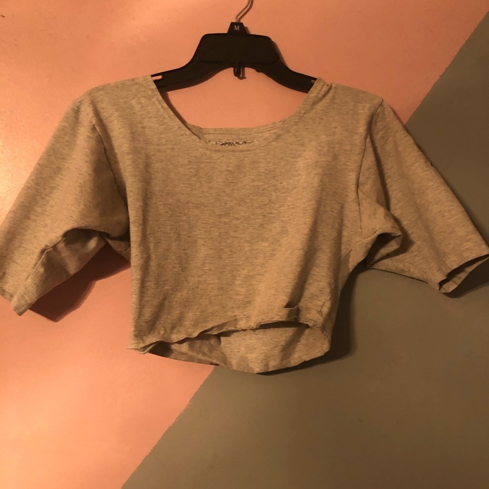 grey crop top